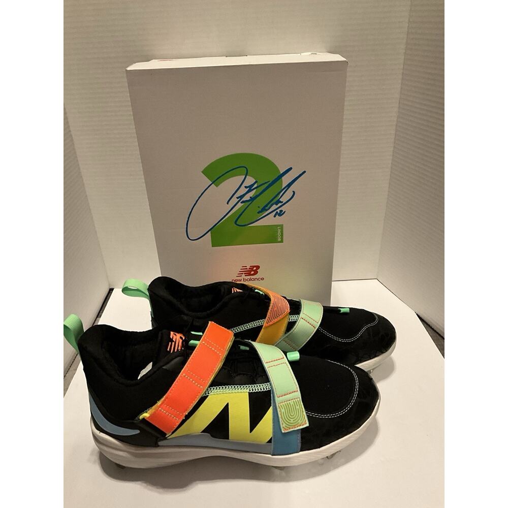 New Balance FuelCell Lindor 2 Baseball Cleats Size 11.5 Black Orange NIB - Picture 3 of 7